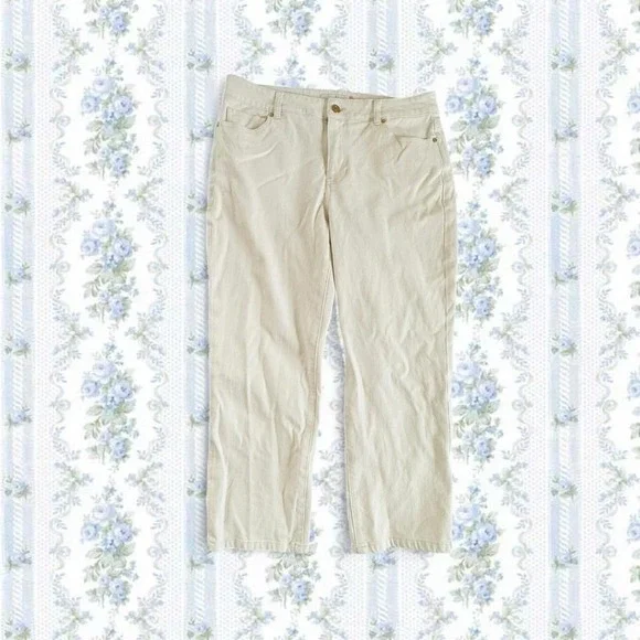 Cabi Women's Size 10 soho Cream Straight Leg Trousers - Picture 3 of 6